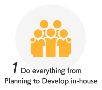 Do everything from Planning to Develop in-house