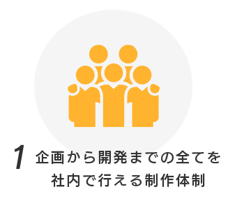 企画から開発までの全てを社内で行える制作体制