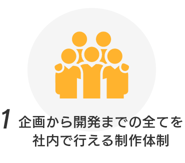 企画から開発までの全てを社内で行える制作体制